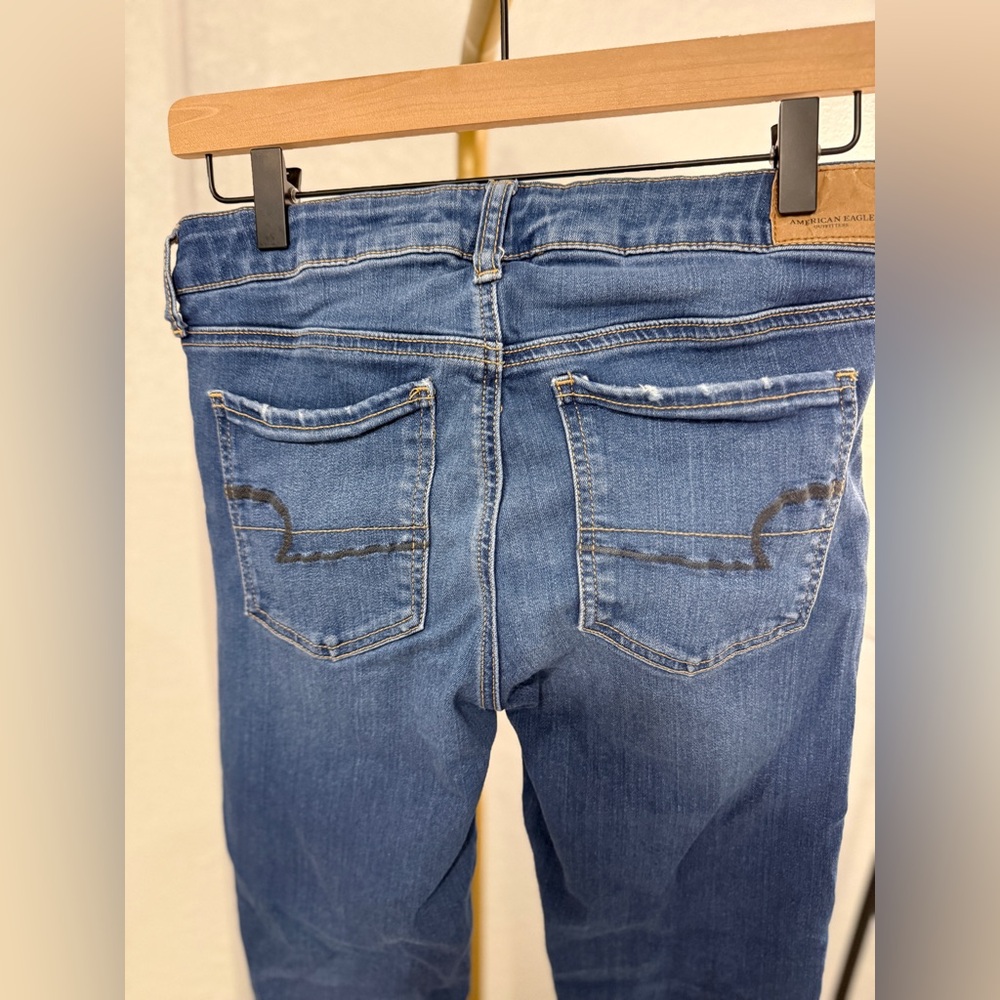American Eagle Jegging Jeans Size 6 Regular Medium Wash Stretch Skinny Fit - Picture 7 of 12